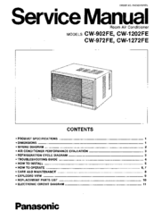 Panasonic CW-1272FE Service Manual