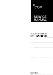 Icom IC-M800 Service Manual