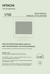 Hitachi V700 User Manual