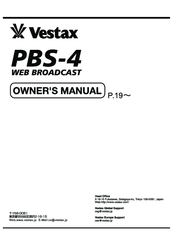 Vestax PBS-4 Owner's Manual