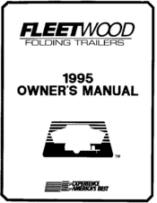 Fleetwood Folding Trailers 1995 Pioneer Columbia Owner's Manual