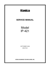 Konica Minolta IP-421 Service Manual