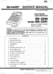 Sharp ER-3311 Service Manual