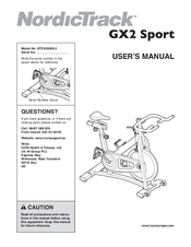 NordicTrack GX2 Sport NTEX03009.3 User Manual