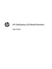 HP EliteDisplay LED Backlit Monitors User Manual