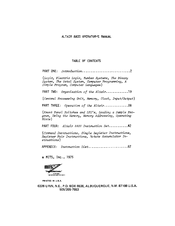 MITS Altair 8800 Operator's Manual