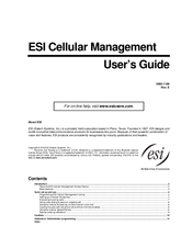 ESI Cellular Management Access Device User Manual