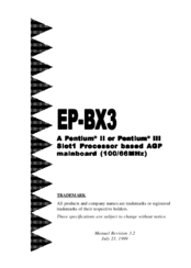EPOX EP-BX3 Manual