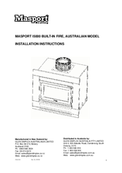 Masport I5000 Installation Instructions Manual