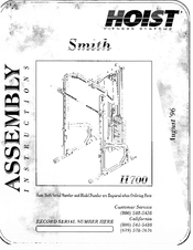 Hoist Fitness H700 Assembly Instructions Manual