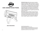 ADJ COB Cannon Wash Pearl User Instructions