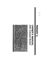 PURSUIT 1989 2350 Outboard Bracket Owner's Manual