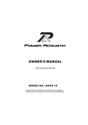 Power Acoustik BASS-12 Owner's Manual