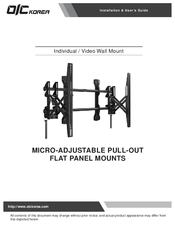 OICkorea MICRO-ADJUSTABLE PULL-OUT Installation And User Manual