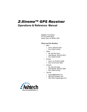 Ashtech Z-Xtreme Operations & Reference Manual