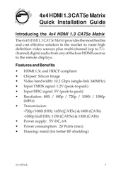 SIIG CE-H21F11-S1 Quick Installation Manual