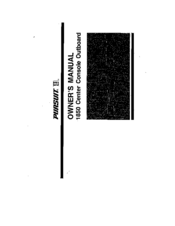 PURSUIT 1989 1850 Center Console Outboard Owner's Manual