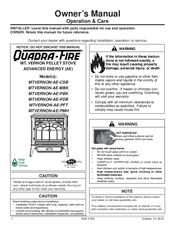 Hearth & Home QUARDA-FIRE MTVERNON-AE-CSB Owner's Manual