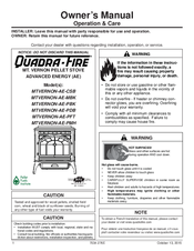 Hearth & Home QUARDA-FIRE MTVERNON-AE-PDB Owner's Manual