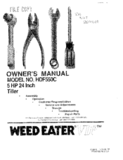 Weed Eater HDF550C Owner's Manual