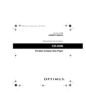 Optimus CD-3590 Owner's Manual