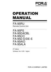 FOR-A FA-95D-D/DE-E Operation Manual
