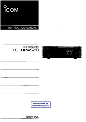 Icom IC-RP4520 Instruction Manual