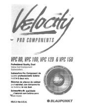 Blaupunkt VPC 8D Manual