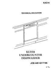KitchenAid KUD24 Technical Education