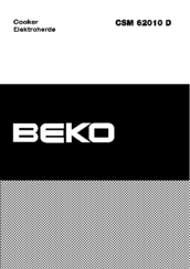 Beko CSM 62010 D Manual