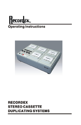 Recordex Sound Master 4 Operating Instructions Manual