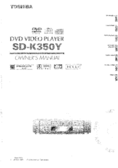 Toshiba SD-K350Y Owner's Manual