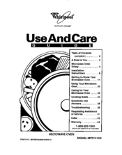 Whirlpool MT5111XD Use And Care Manual
