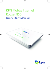 KPN Mobile Internet Router 850 Quick Start Manual
