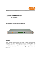 RF RF-T860 Installation & Operation Manual