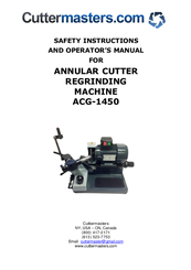 Cuttermasters ACG-1450 Operator's Manual