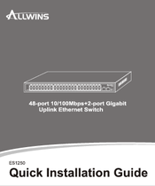 Allwins es1250 Quick Installation Manual