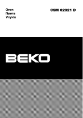 Beko CSM 62321 D Manual
