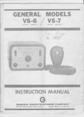 General Radiotelephone Company VS-6 Instruction Manual