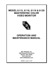 EDL Displays 6115 Operation And Maintenance Manual