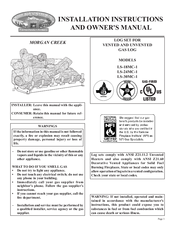 White Mountain Hearth Morgan Creek LS-18MC-1 Installation Instructions And Owner's Manual
