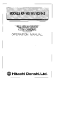 Hitachi KP-140 Operation Manual