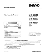 Sanyo VHR-489SP Service Manual