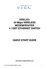Etec PT-8411G Quick Start Manual