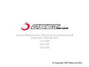 oset 2012 16.0 24V General Maintenance, Electrical Troubleshooting & Diagnostics Manual