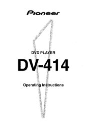 Pioneer DV-414 Operating Instructions Manual