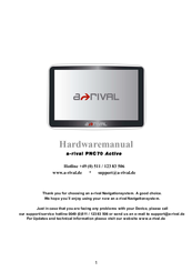 A-rival PNC70 Active Hardware Manual