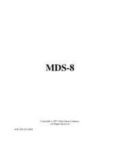Allen Organ Company MDS-8 Manual