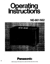 Panasonic NE-661 Operating Instructions Manual