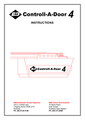 B&D Controll-A-Door 4 Instructions Manual